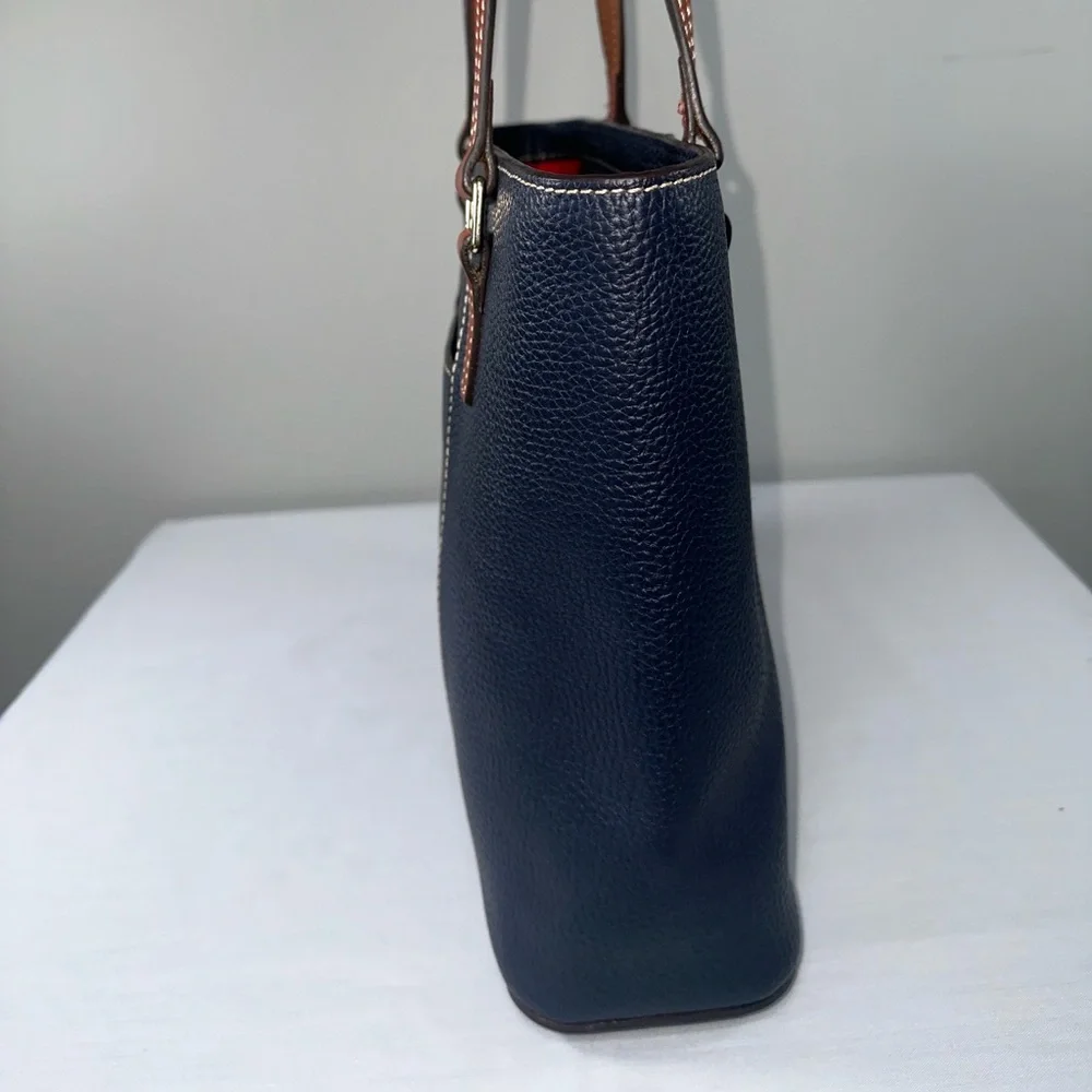 Dooney & Bourke Lexington Small Tote Midnight Blue Navy Pebble Leather Shopper